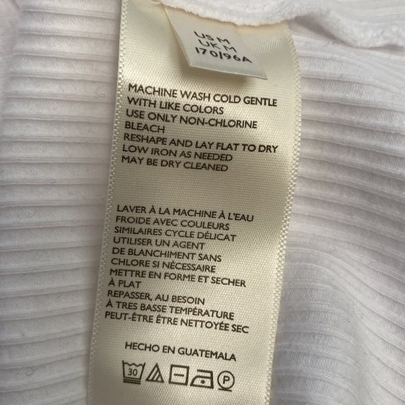 NWOT Anthropologie brand white ribbed tank size medium - Picture 7 of 8